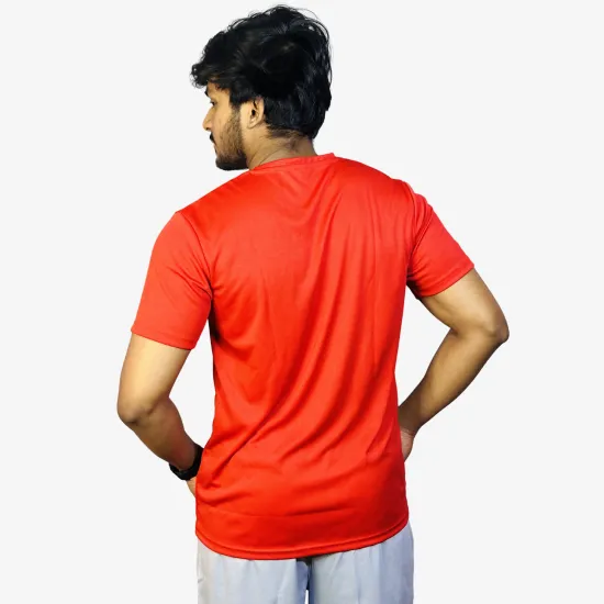 Men's Crimson Red Performance T-Shirt | Lightweight Athletic Wear